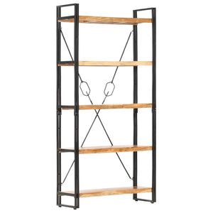 vidaXL Bookcase with 5 Shelves 90x30x180 cm Solid Acacia Wood