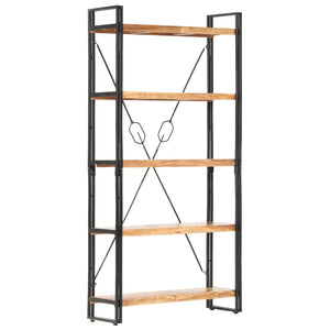 vidaXL Bookcase with 5 Shelves 90x30x180 cm Solid Acacia Wood