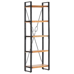 Bücherregal 5 Fächer 60x30x180 cm Akazie Massivholz