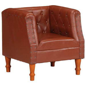 Sessel Braun Echtleder