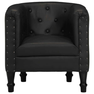 Sessel Schwarz Echtleder