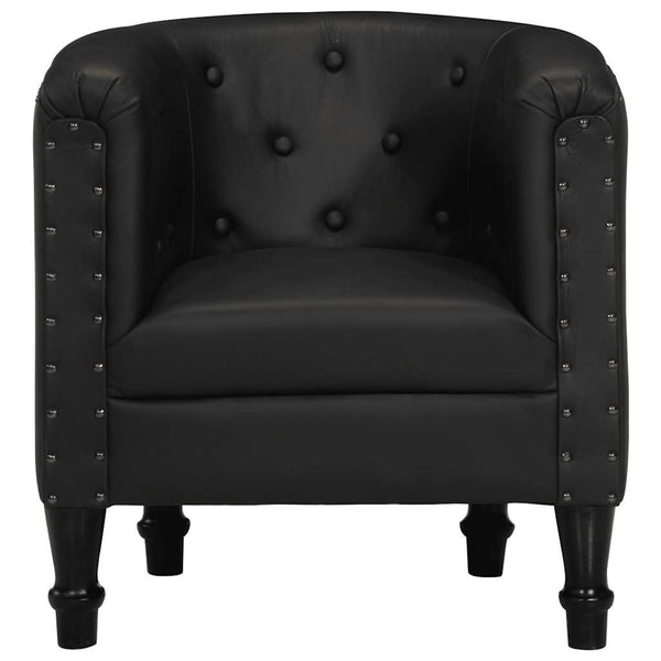Sessel Schwarz Echtleder