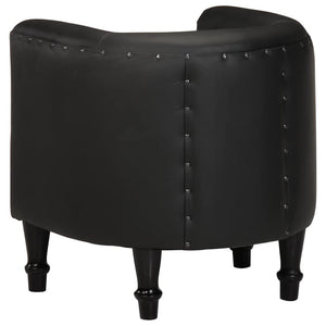 Sessel Schwarz Echtleder