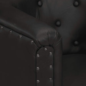 Sessel Schwarz Echtleder
