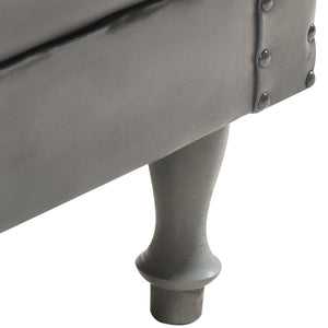 Sessel Grau Echtleder