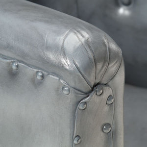 Sessel Grau Echtleder