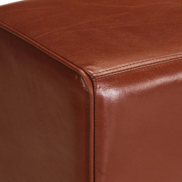 vidaXL Vintage Pommel Horse Bench with Handles Genuine Goat Leather