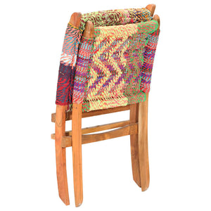 vidaXL Folding Chindi Chair Multicolour Fabric