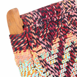 vidaXL Folding Chindi Chair Multicolour Fabric
