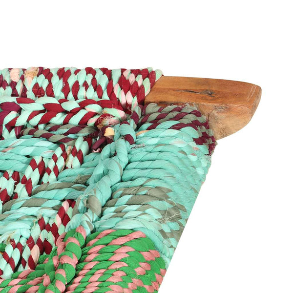 vidaXL Folding Chindi Chair Multicolour Fabric