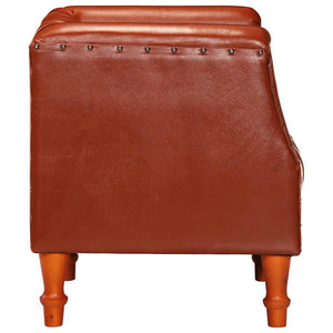 vidaXL Armchair Brown Real Goat Leather