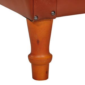 vidaXL Armchair Brown Real Goat Leather