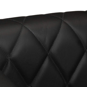vidaXL Armchair Black Real Goat Leather