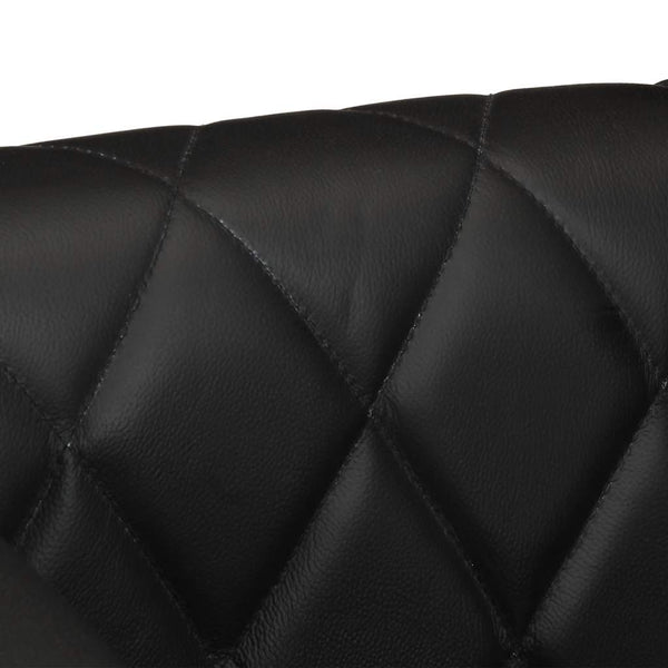 vidaXL Armchair Black Real Goat Leather