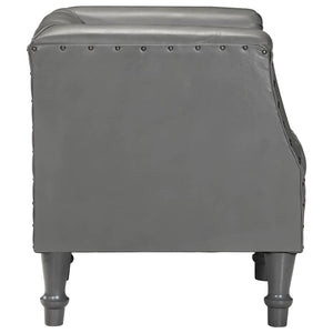 vidaXL Armchair Grey Genuine Goatskin Leather