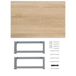 vidaXL 2-Piece Bathroom Furniture Set Ceramic Oak Brown