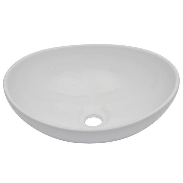 vidaXL 2-Piece Bathroom Furniture Set Ceramic White