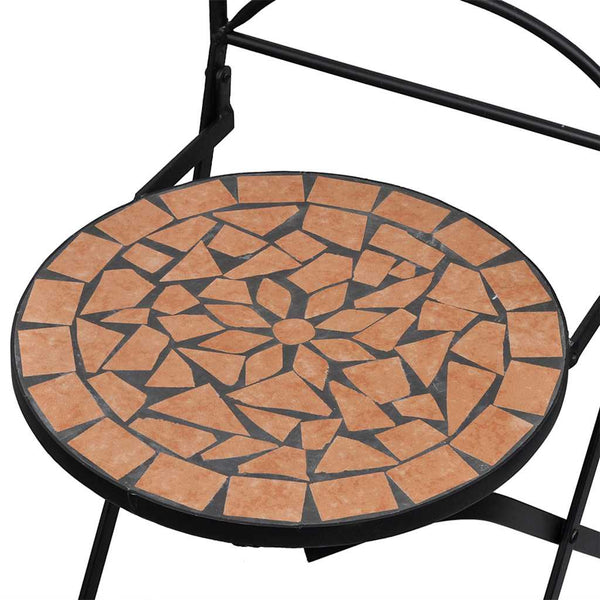 vidaXL 3-Piece Bistro Set Mosaic Ceramic Terracotta