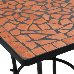 vidaXL 3-Piece Bistro Set Mosaic Ceramic Terracotta
