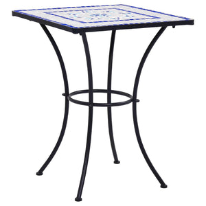 vidaXL 3-Piece Bistro Set Mosaic Ceramic Blue and White