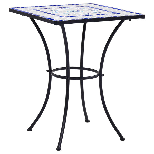 vidaXL 3-Piece Bistro Set Mosaic Ceramic Blue and White