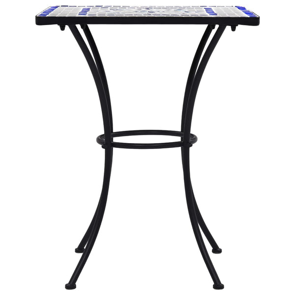 vidaXL 3-Piece Bistro Set Mosaic Ceramic Blue and White