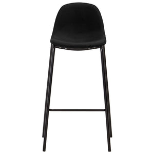 vidaXL Bar Stools 6 pcs Black Fabric