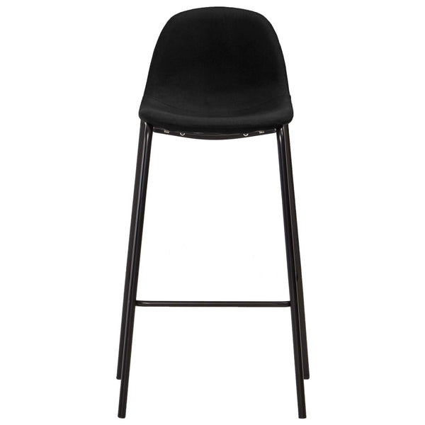 vidaXL Bar Stools 6 pcs Black Fabric