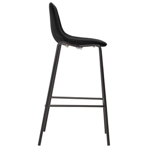 vidaXL Bar Stools 6 pcs Black Fabric