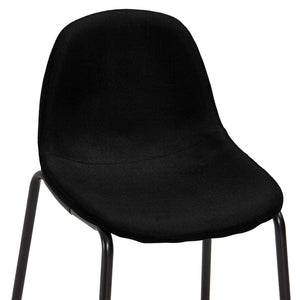 vidaXL Bar Stools 6 pcs Black Fabric