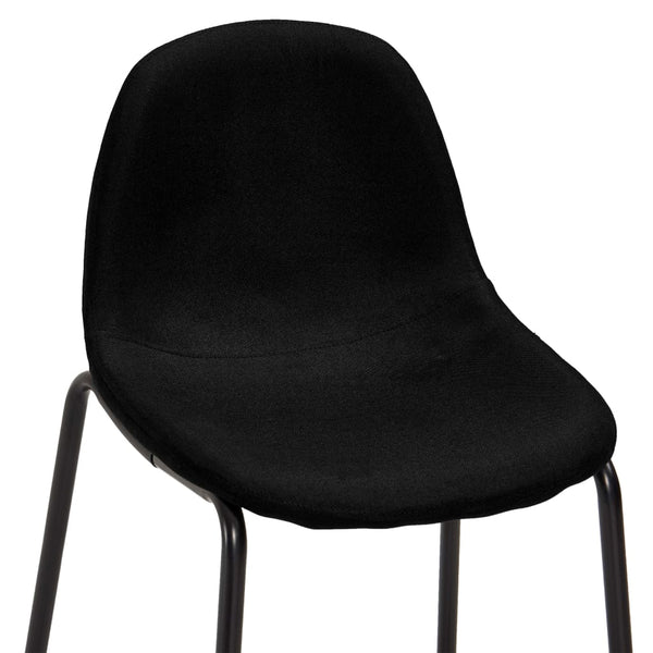 vidaXL Bar Stools 6 pcs Black Fabric