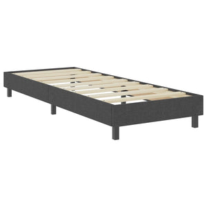 vidaXL Box Spring Bed Frame Grey Fabric 100x200 cm