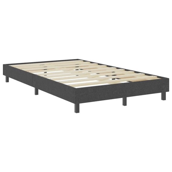 vidaXL Box Spring Bed Frame Grey Fabric 120x200 cm