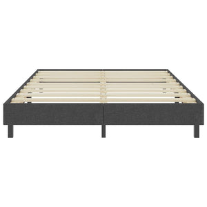 vidaXL Box Spring Bed Frame Grey Fabric 140x200 cm