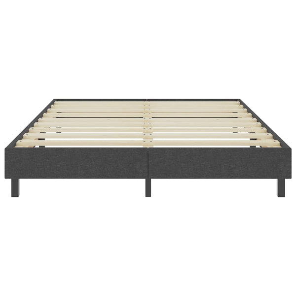 vidaXL Box Spring Bed Frame Grey Fabric 140x200 cm