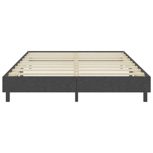 vidaXL Box Spring Bed Frame Grey Fabric 160x200 cm