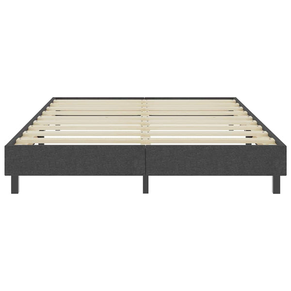 vidaXL Box Spring Bed Frame Grey Fabric 160x200 cm