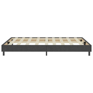 vidaXL Box Spring Bed Frame Grey Fabric 160x200 cm