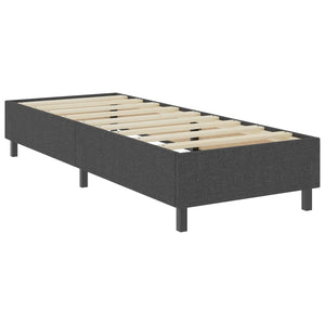 vidaXL Box Spring Bed Frame Grey Fabric 90x200 cm