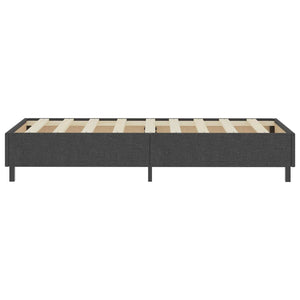 vidaXL Box Spring Bed Frame Grey Fabric 90x200 cm