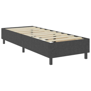 vidaXL Box Spring Bed Frame Grey Fabric 100x200 cm