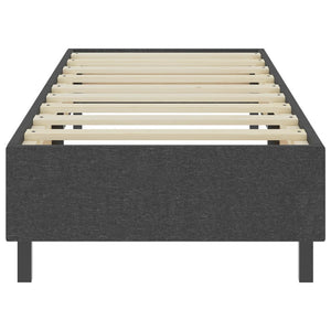 vidaXL Box Spring Bed Frame Grey Fabric 100x200 cm