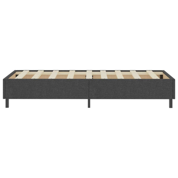 vidaXL Box Spring Bed Frame Grey Fabric 100x200 cm