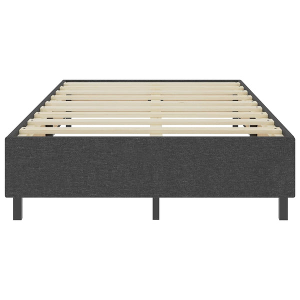 vidaXL Box Spring Bed Frame Grey Fabric 120x200 cm