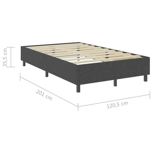 vidaXL Box Spring Bed Frame Grey Fabric 120x200 cm