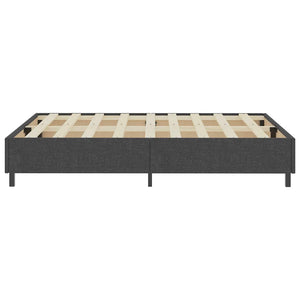 vidaXL Box Spring Bed Frame Grey Fabric 140x200 cm