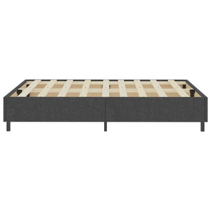 vidaXL Box Spring Bed Frame Grey Fabric 160x200 cm