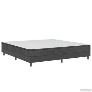 vidaXL Box Spring Bed Frame Grey Fabric 200x200 cm