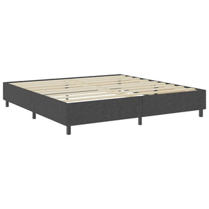 vidaXL Box Spring Bed Frame Grey Fabric 200x200 cm