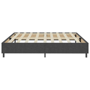 vidaXL Box Spring Bed Frame Grey Fabric 200x200 cm